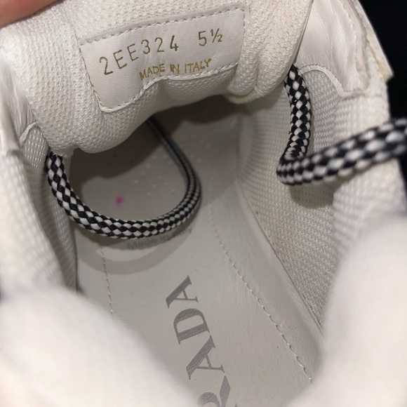 WORN ONCE! UNISEX (WOMENS 8/MEN 5 1/2) PRADA SNEAKERS. EXCELLENT CONDITION! - Picture 9 of 13